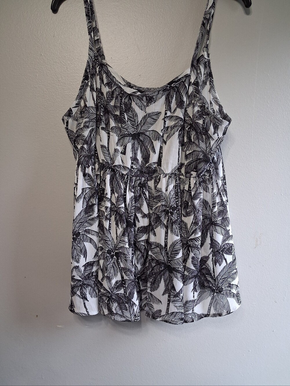 Torrid Black Sheer Tropical Tank Top